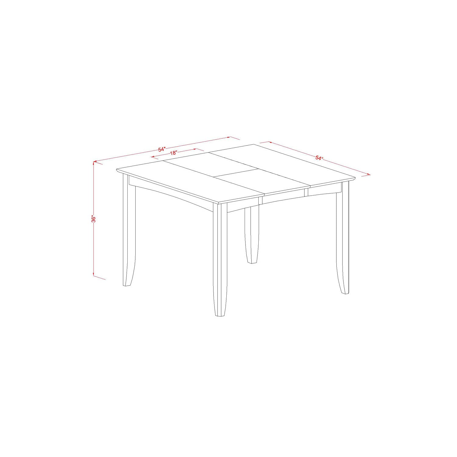 East West Furniture FAQU9H-BLK-W Fairwind 9 Piece Counter Height Pub Set Includes a Square Table with Pedestal and 8 Kitchen Dining Chairs, 54x54 Inch, Black & Cherry