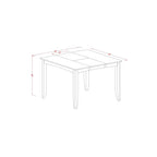 East West Furniture FAQU9H-BLK-W Fairwind 9 Piece Counter Height Pub Set Includes a Square Table with Pedestal and 8 Kitchen Dining Chairs, 54x54 Inch, Black & Cherry