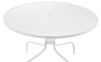 Crosley Furniture Tulip 5-Piece Outdoor Dining Set for 4, Retro Metal Round Patio Table and Chairs for Deck, White Satin