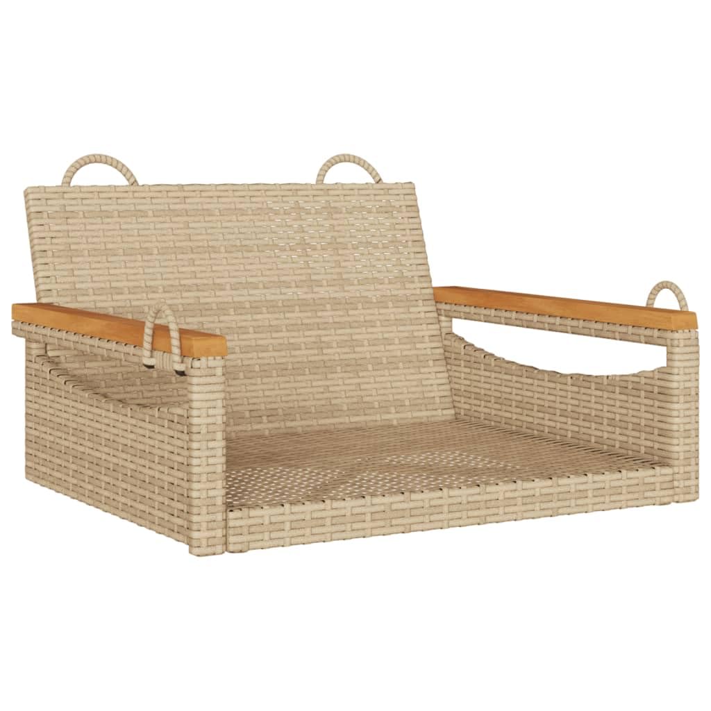 vidaXL Swing Seat Beige 63x62x40cm Resin Braided