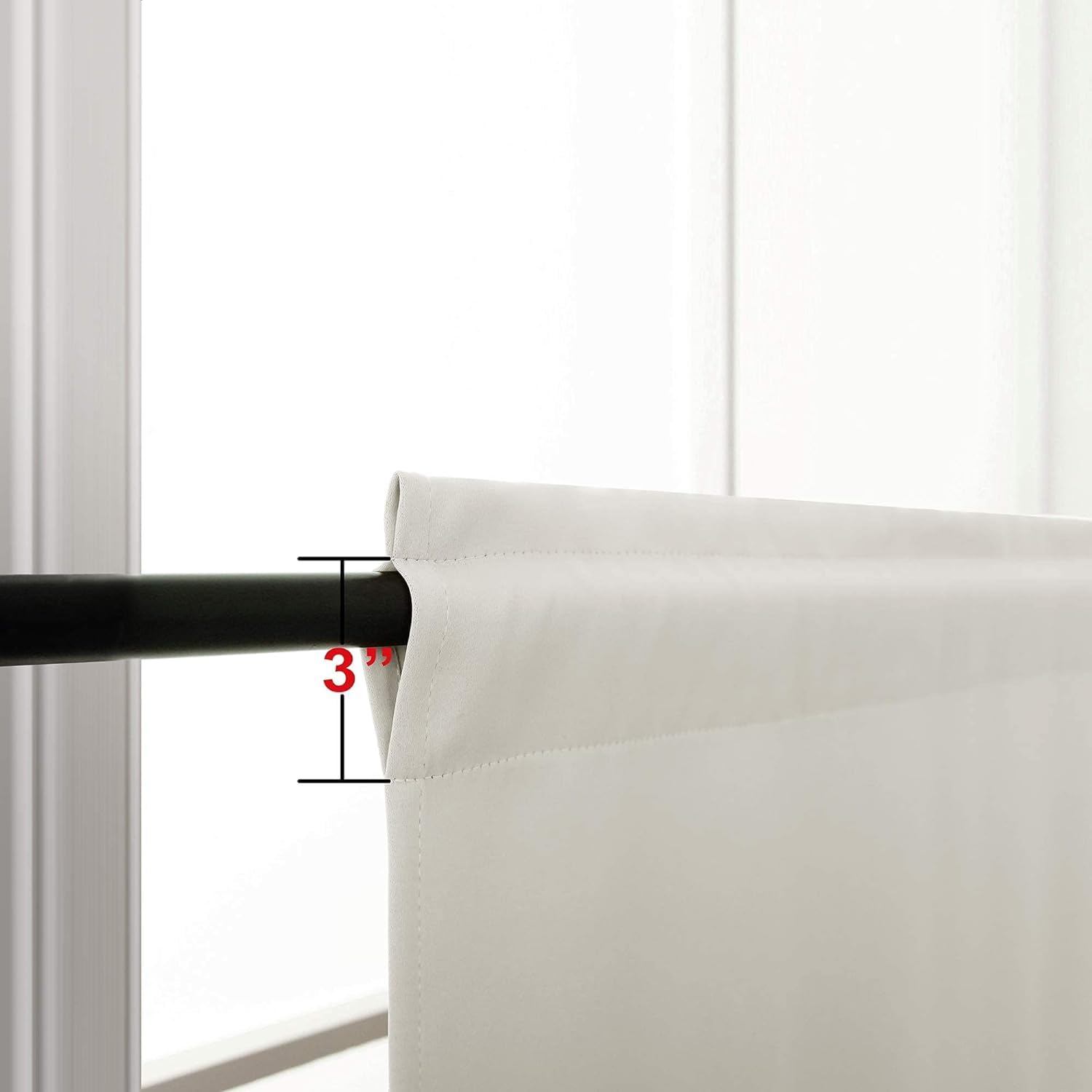 Koufall Short Curtains 30 Inches Long For Bathroom Set Of 2 Panels Cafe Tier Curtains Blackout Room Darkening Rod Pocket Cream Beige Curtains 30 Inch Length For Small Windows Kitchen 52X30