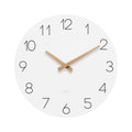 mooas Flatwood Wall Clock, 12 Wood Non-Ticking Sweep Movement Decorative Battery Operated Wall Clock for Home Living Room Kitche