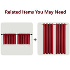Mrs.Naturall Red Curtains For Bedroom 84 Inch Length 2 Panels Set Blackout Grommet Window Black Out Luxury Curtains For Living R