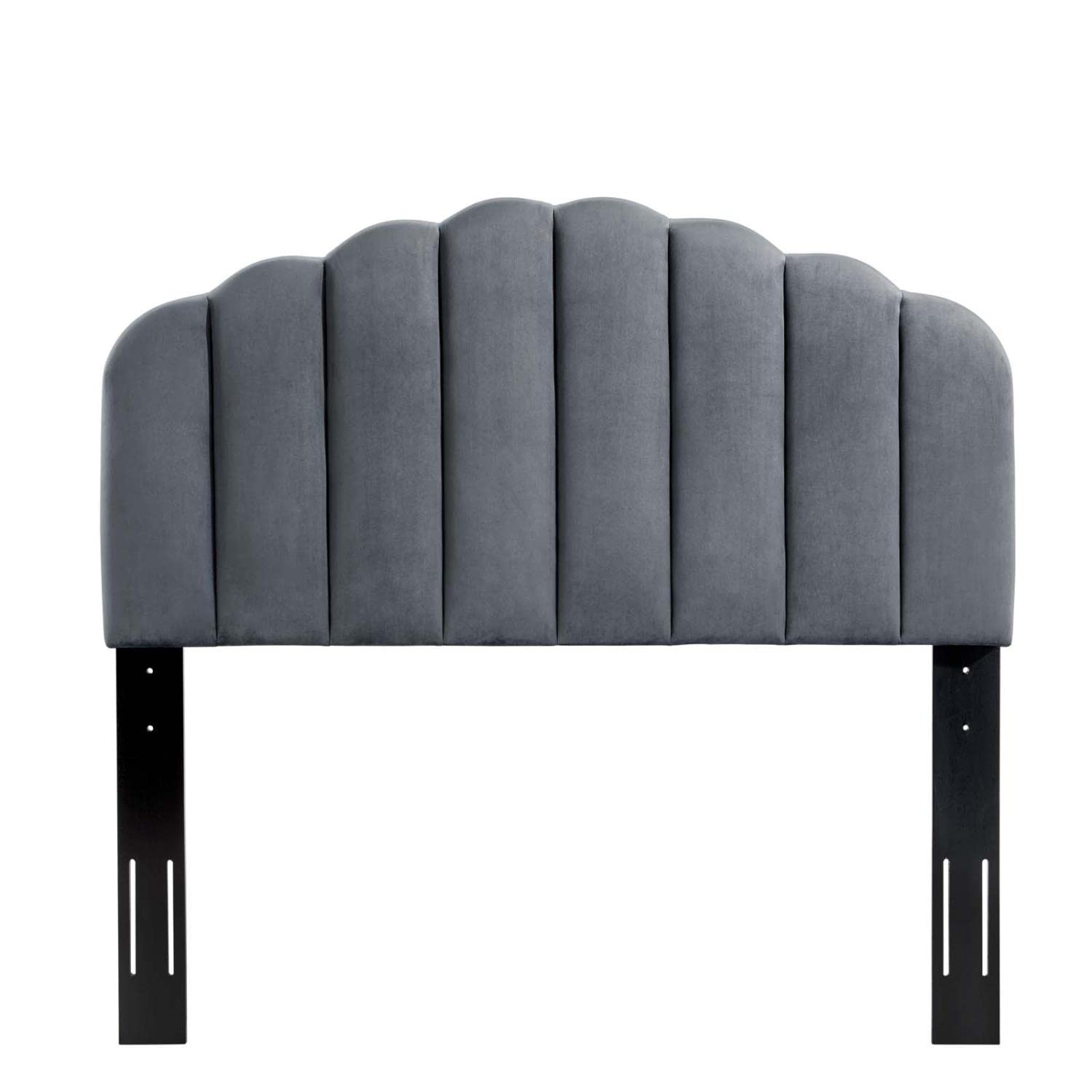 Modway Veronique Twin Modern Performance Velvet Headboard In Charcoal