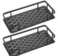 Ak10Zone SelfAdhesive Wall Mounted Bathroom Shelf, Black, Punch Free Space Saving Organiser Rack For Bathroom Pack Of 2