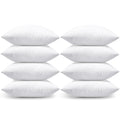 Otostar Pack Of 8 Throw Pillow Inserts, 20 X 20 Square Cushion Inner Soft Fluffy Plump Stuffer Cushion Pads White Decorative Pil