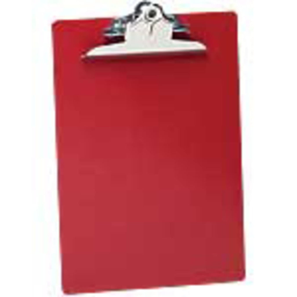 Saunders Plastic Clipboard, 8 1/2' X 12', Red