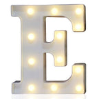 Pooqla LED Marquee Letter Lights Sign, Light Up Alphabet Letter for Home Party Wedding Decoration E