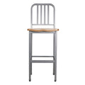 Frazier Metal Barstool Silver Set Of 2