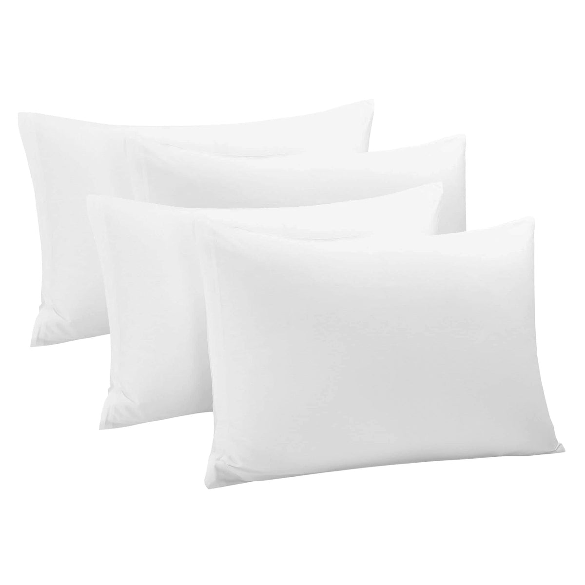 Zpecc White Pillow Cases Standard Size Set Of 4, 20X26 Envelope Closure Pillowcases, Soft Plain Brushed Microfiber Covers Hypoal