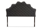Baxton Studio Hilda Modern and Contemporary Dark Grey Fabric Queen Size Headboard