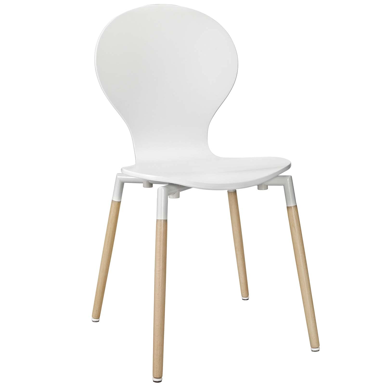 Modway Path Mid-Century Modern Kitchen And Dining Room Chair In White