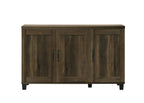 Lilola Home Corby 45" W Dark Dusty Oak Finish 3-Door Shoe Cabinet