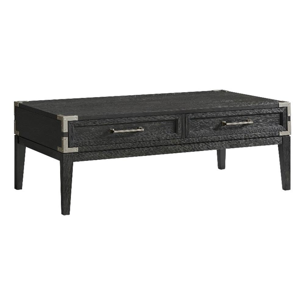 Intercon Laguna Occasional 52&quot; Wide Coffee Table with 4 Legs, Weathered Steel Furniture