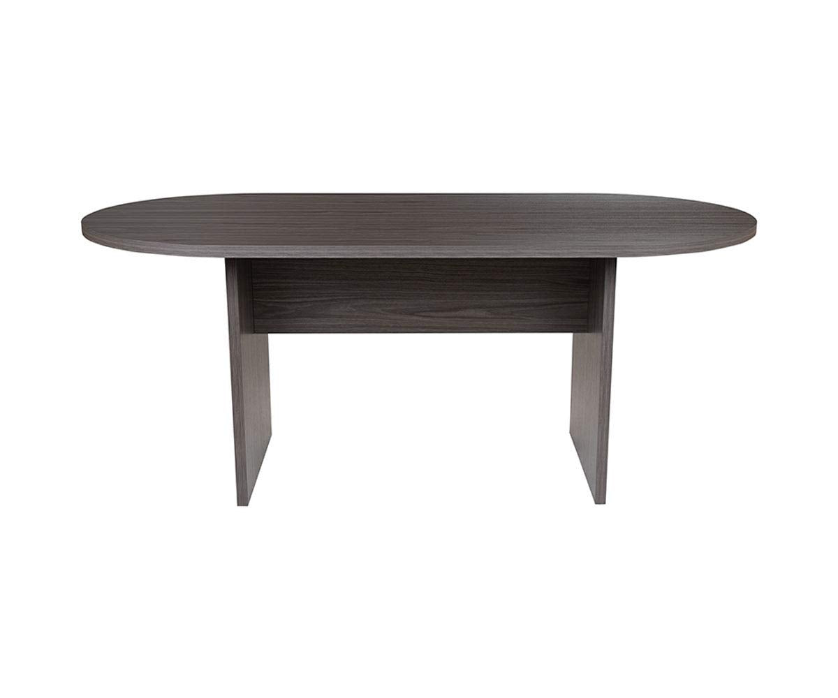 Flash Furniture Jones 6' Oval Multipurpose Conference Table, Business Meeting Table for Office and Conference Rooms, Rustic Gray
