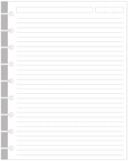 Zgmj Classic Size Discbound Lined Refill Paper, 9-Disc Discbound Pre-Punched Happy Planner Inserts, 100Sheets/200Pages Loose-Lea