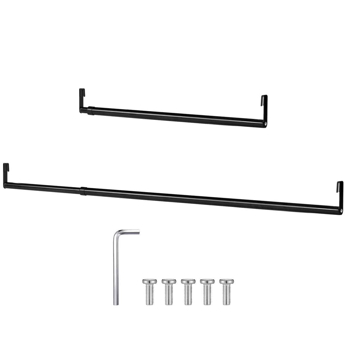 Threehoney Expandable Closet hanger Rod for Wire Shelf, 3660 Inch, Black
