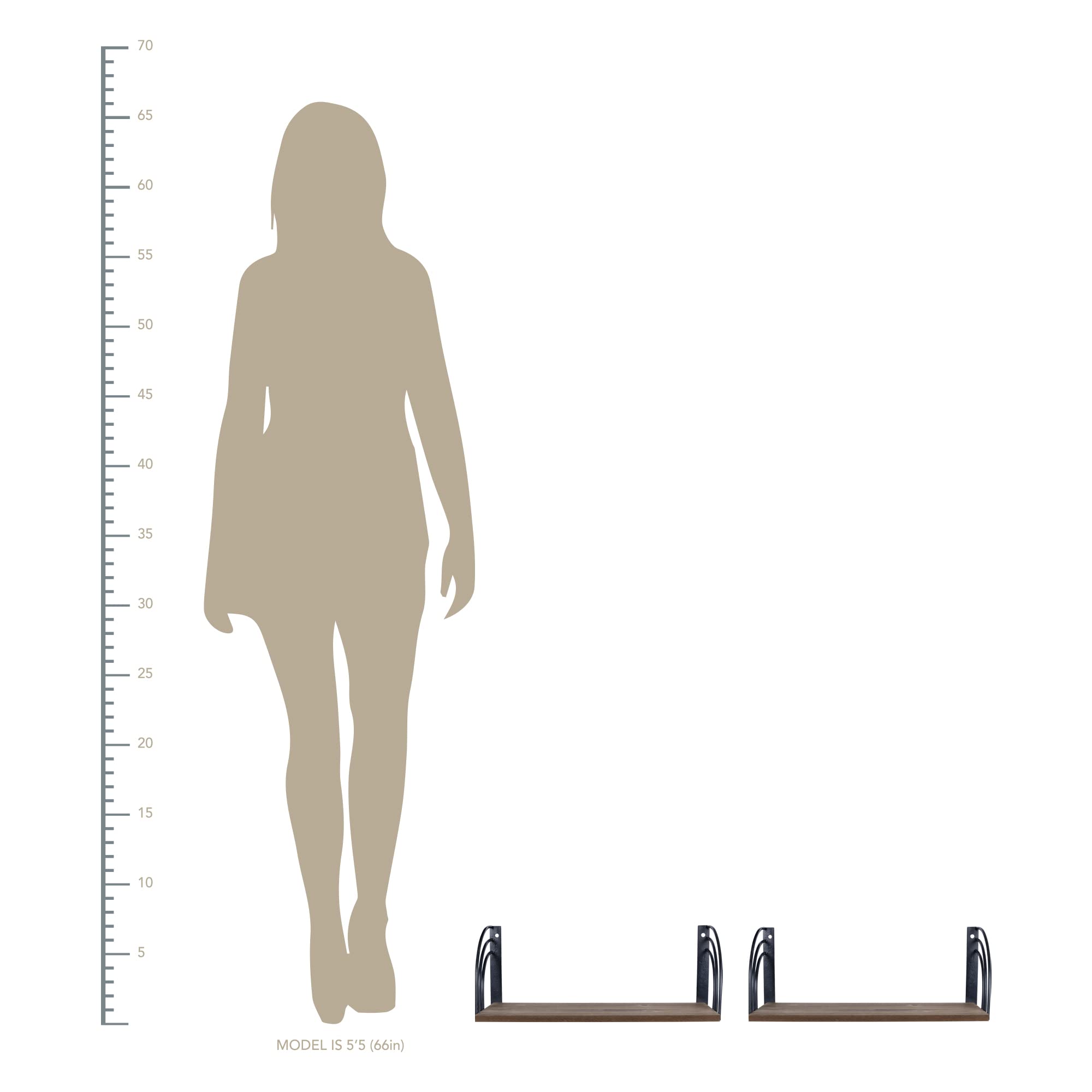 Stratton Home Decor S42609 Utility, 23.60 X 8.00 X 7.00, Black