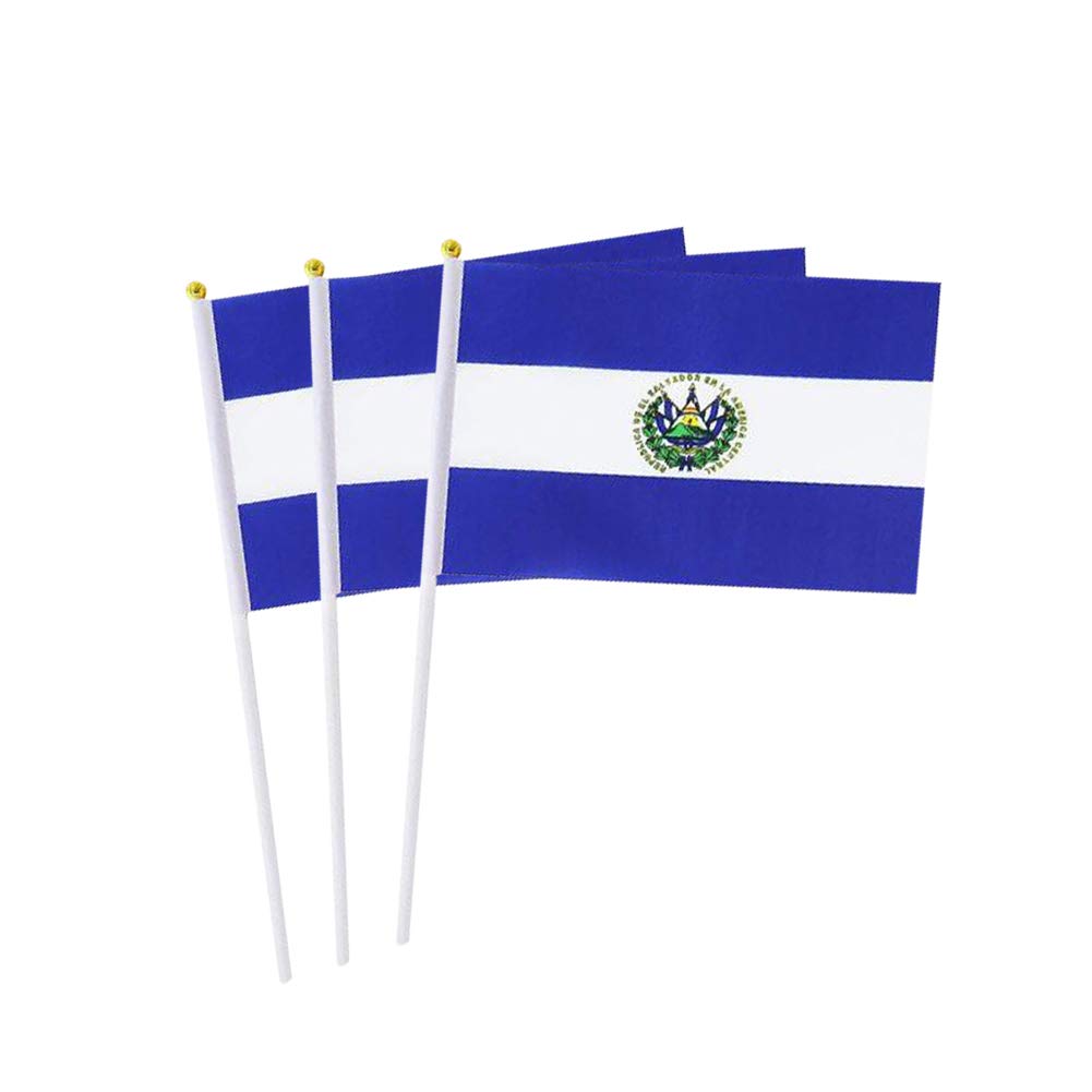 El Salvador Flag Salvadoran Hand Held Small Mini Stick Flags Decorations International Country World Flags For Party Olympics Fe