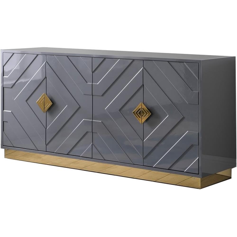 Best Master Furniture T1946 Modern Sideboard, Grey