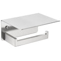 APLusee Brushed Nickel Toilet Paper Holder with Phone Shelf, 304 Stainless Steel Toilet Tissue Roll Holder, Wall Mounted Bathroo