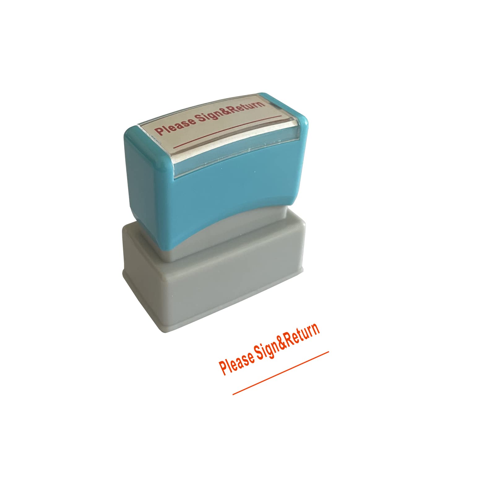 Wafjamf Please Sign& Return Stamp-Message Stamp Pre-Inked Office Stamp Refillable Red Ink Preinstalled - Medium
