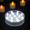 Simplelight 4 Inch LED Vase Base Light for Centerpieces-with 15 Super Bright White LED Light (4inch LED Vase Base Light, White)