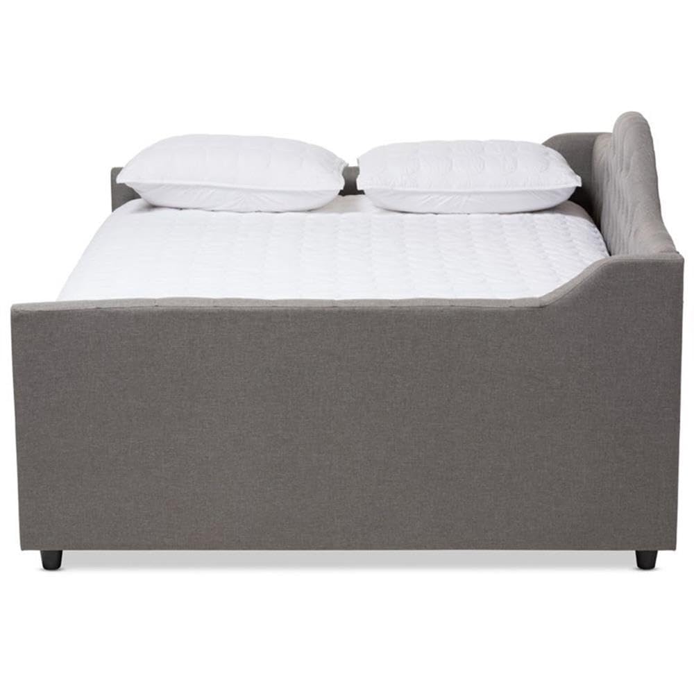 Baxton Studio Eliza Modern and Contemporary Fabric Upholstered Daybed