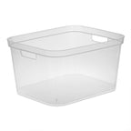 Sterilite 8.25X12.25X15 Inch Modern Polished Storage Bin W/Comfortable Carry Through Handles & Banded Rim For Household Organiza