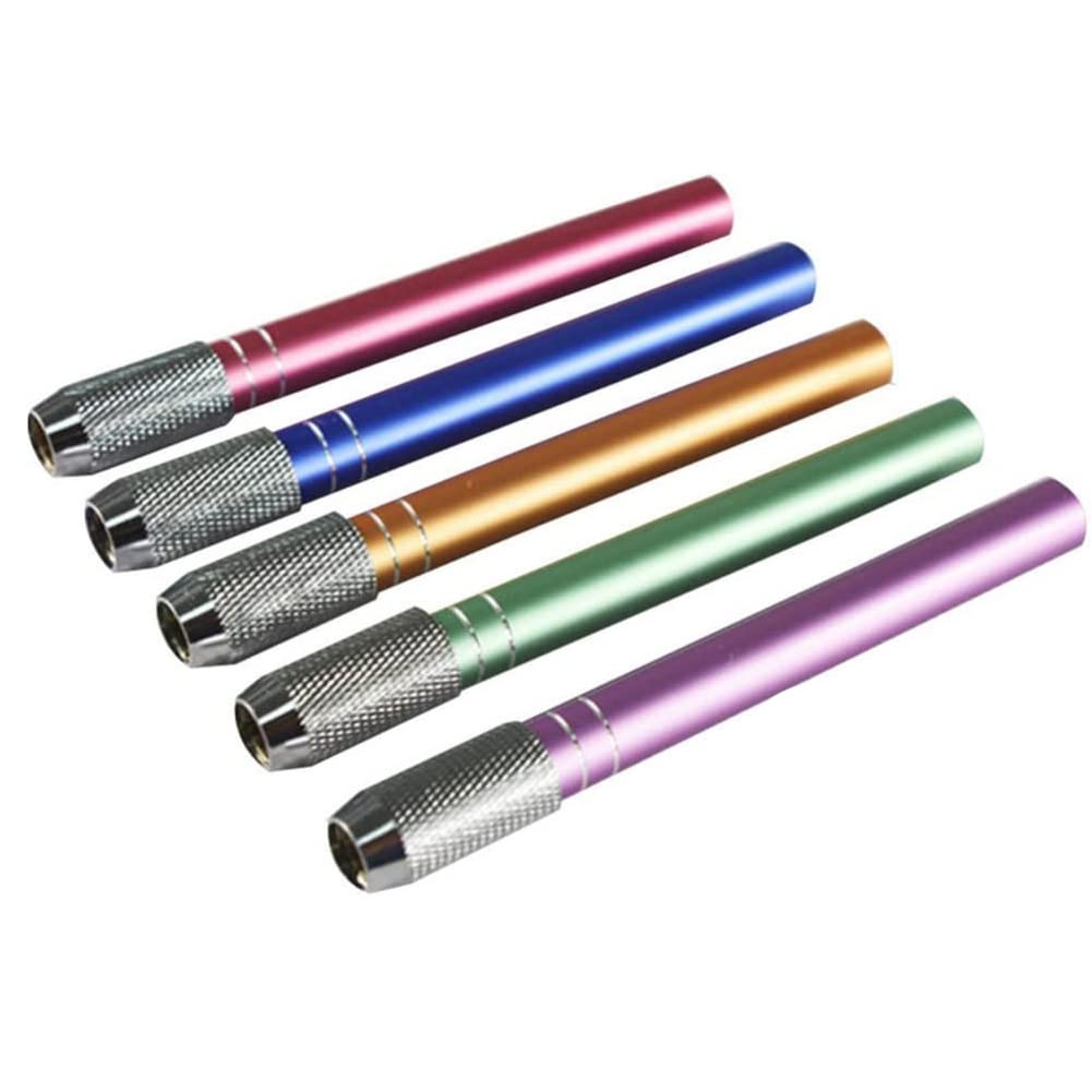 Akoak Akak Store 5 Pieces Per Set Assorted Color Adjustable Handy Aluminum Pencil Extender Holder School Hobby Art Writing Tools