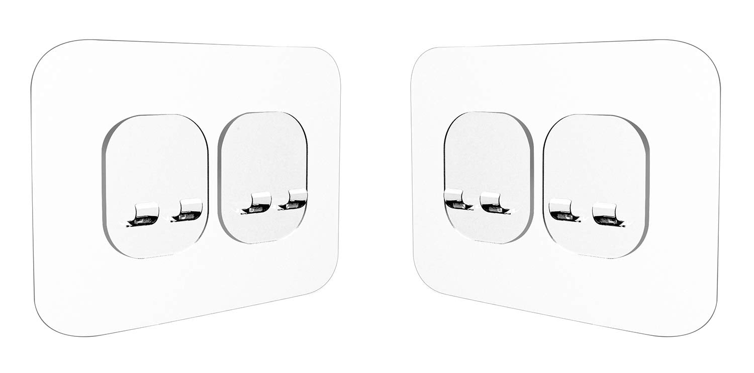 KINCMAX 2 Packs Strong Sticky Waterproof Heavy-duty Sponge Holder Adhesives Nail Free Transparent Adhesive Pads for Kitchen Sink