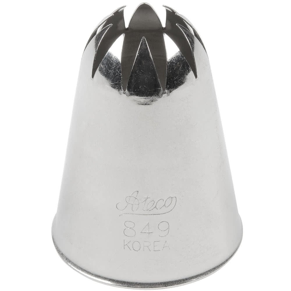 Ateco # 849 - Closed Star Pastry Tip .69' Opening Diameter- Stainless Steel By Ateco