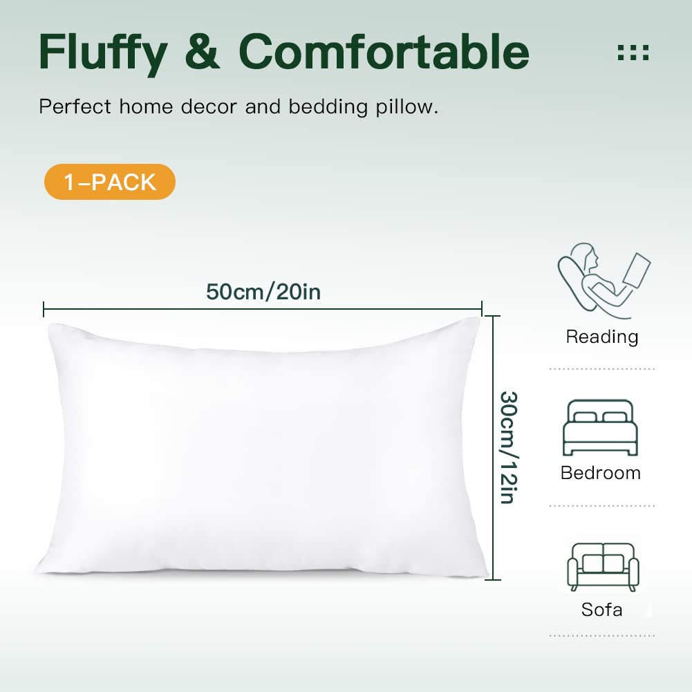 Otostar Pack Of 2 Throw Pillow Inserts, 24 X 24 Square Cushion Inner Soft Fluffy Plump Stuffer Cushion Pads White Decorative Pillow Inserts