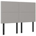 Vidaxl Led Headboard Home Indoor Bedroom Bed Accessory Upholstered Bed Header Furniture With Led Light Gray 56.7"X2"X46.5"/50.4" Fabric