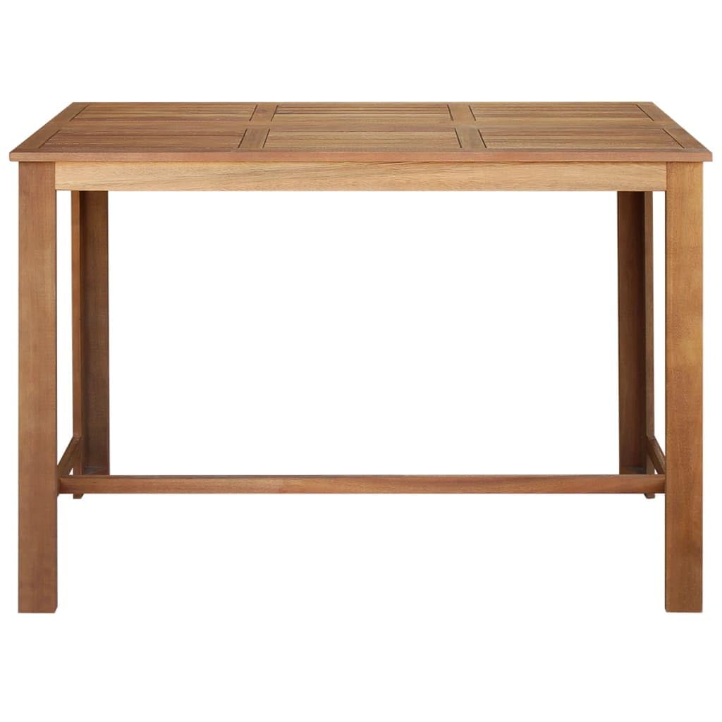 Vidaxl Multipurpose Wood Bar Table - Solid Acacia Wood Construction With Elegant Oil Finish - Dining Table 59.1&Quot;X27.6&Quot;X41.3&Quot; - Easy Assembly Required - Perfect For Kitchen, Dining Room, And Any Oc...