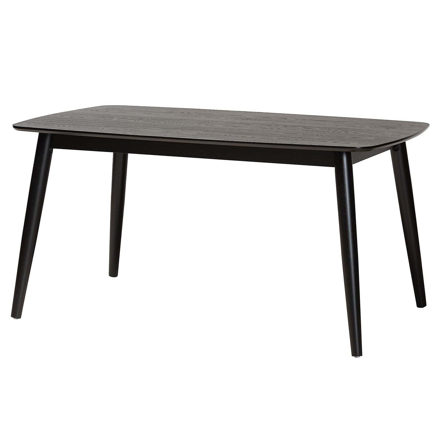 Baxton Studio Flora Wooden Dining Table, 35.4-inch D x 59.1-inch W, Black (234-13284-HIT)