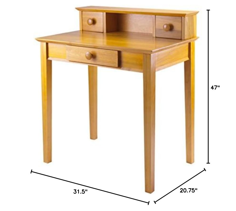 Emmett Writing Desk - Distinctive Design, Versatile Functionality, Ample Storage, Keyboard Tray, File Drawer, 2 Additional Drawers (99333-VV)