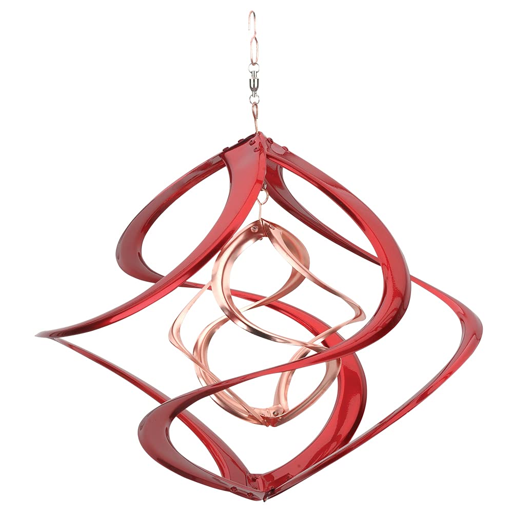 Red Carpet Studios 31092 Cosmix Wind Spinner Double Helix, 14-Inch, Red &Copper