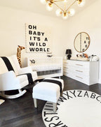 Topotdor Round Kids Play Rug Alphabet Nursery Area Rug Extra Large Soft Crawling Play Mat For Children Toddlers Bedroom (47 Inch, Beige)