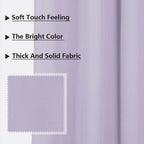 Mysky Home Light Purple Curtains For Girls Room Blackout Curtain For Bedroom Kitchen Windows, Grommet Top Room Darkening Curtains, Thermal Insulated Curtain, 1 Curtain Panel, 42 X 45 Inch, Lilac