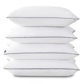 Gohome Pillows Queen Size Set Of 4 - Bed Pillows For Sleeping 4 Pack, Cooling Supportive Hotel Pillows With Premium Soft Down Al