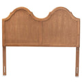 Baxton Studio Tobin Vintage Classic and Traditional Ash Walnut Finished Wood Queen Size Arched Headboard