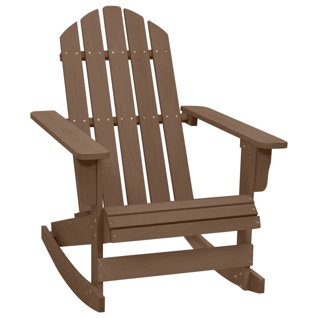 vidaXL Vintage-Inspired Patio Rocking Chair in Brown - Made from Durable Hardwood and Pinewood - Ideal for Outdoor Living Spaces - Weather-Resistant and with a High Load Capacity