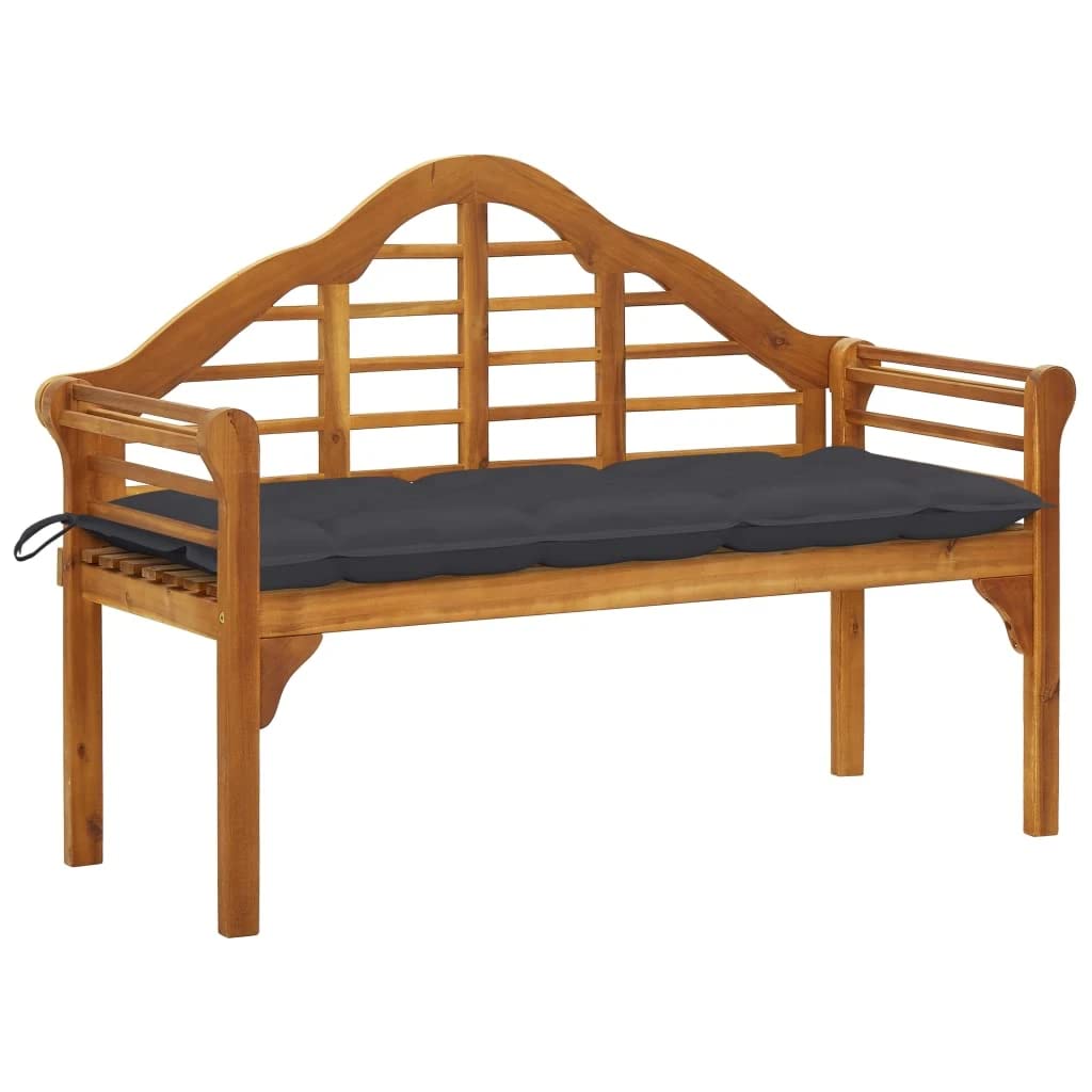 vidaXL Solid Acacia Wood Patio Queen Bench - Thumbnail 2