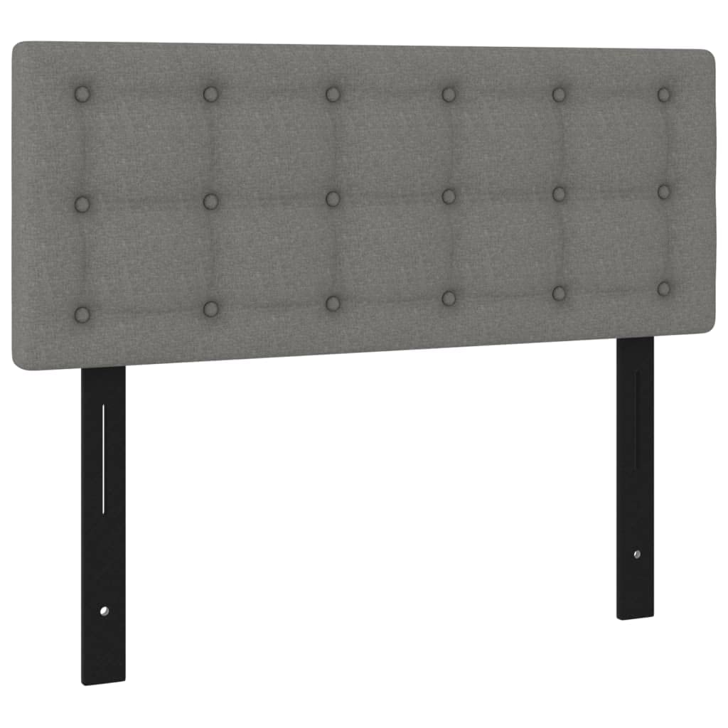 vidaXL LED Headboard, Upholstered Headboard for Bed Home, Bed Headboard with LED Light, Bedroom Furniture, Dark Gray 39.4&quot;x2&quot;x30.7&quot;/34.6&quot; Fabric