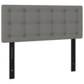 vidaXL LED Headboard, Upholstered Headboard for Bed Home, Bed Headboard with LED Light, Bedroom Furniture, Dark Gray 39.4"x2"x30.7"/34.6" Fabric