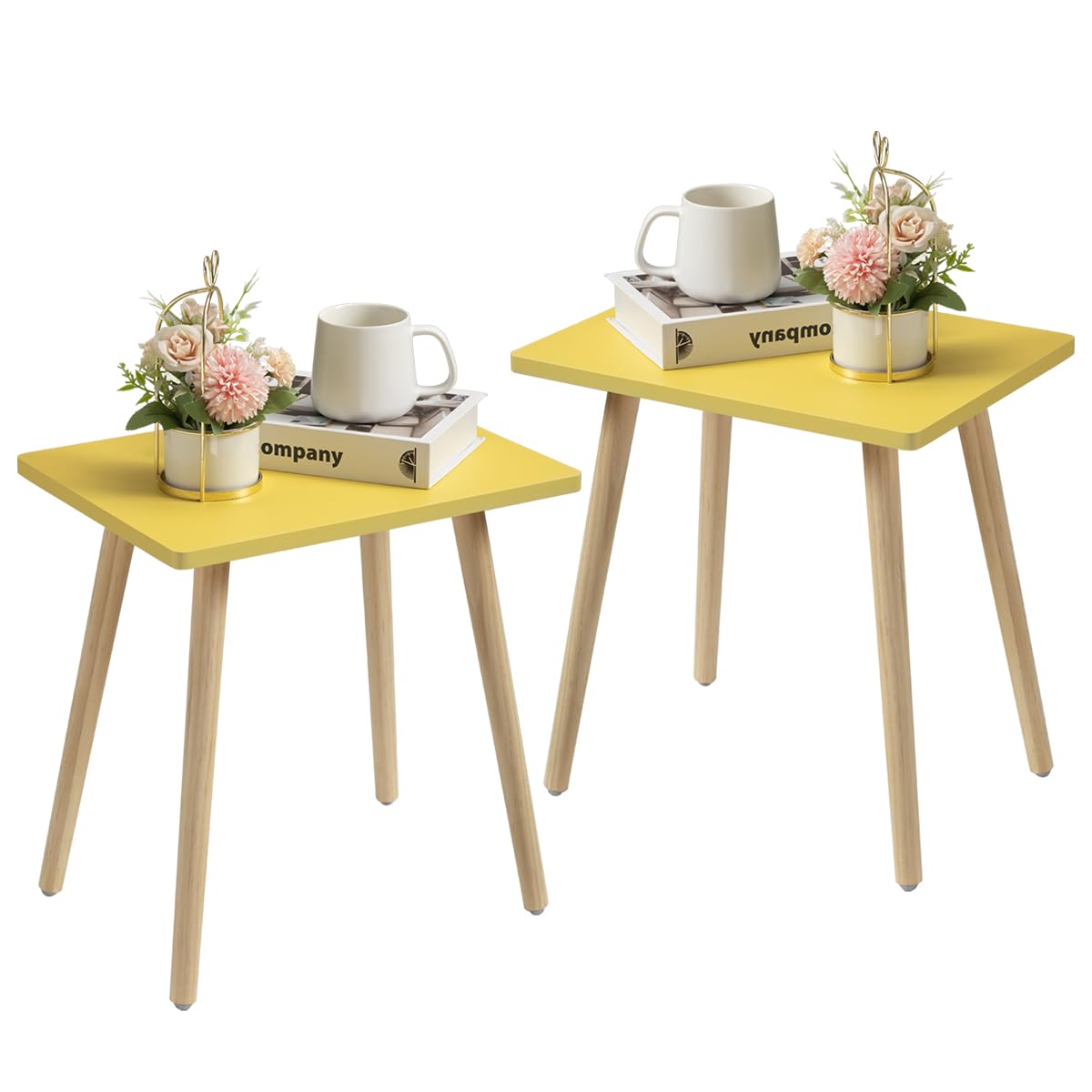 Foraofur Side Tables Living Room Set Of 2, Small Wooden Table Accent Table Living Room, Bedroom, Accent Tables For Small Spaces, Easy Assembly