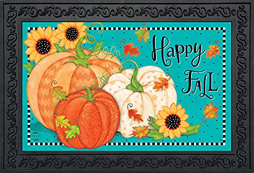Briarwood Lane Whimsical Fall Primitive Doormat Autumn Sunflowers Indoor Outdoor 30' X 18'