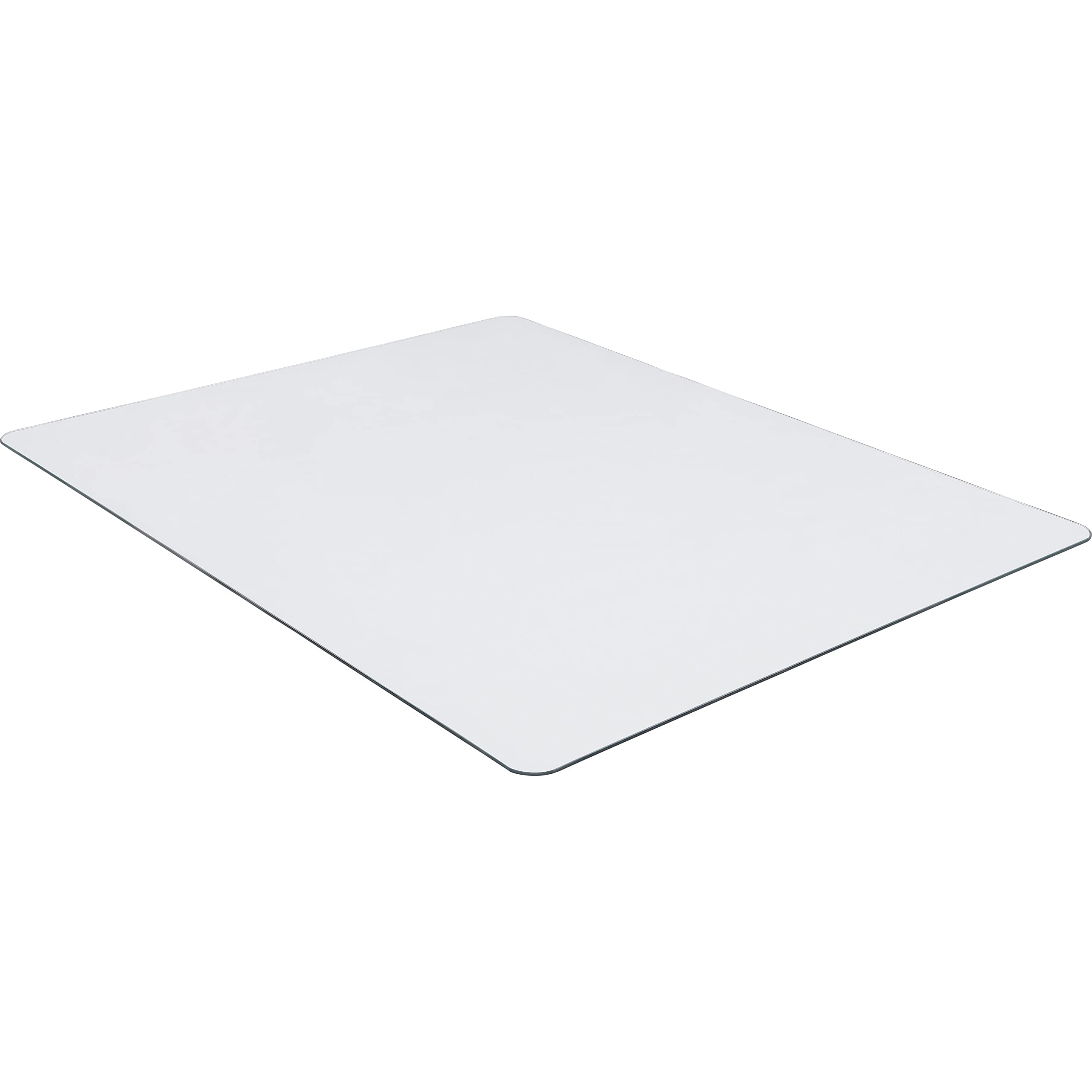 Lorell Tempered Glass Chairmat, 48" Width x 60" Depth x 0.25" Thickness, Clear, 1 Each