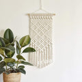 R.R.Lala Macrame Wall Hanging Decor Indoor Boho Wall Decor For Bedroom Wood Hanging Shelf Handmade Woven Cotton Rope Bohemian Ho